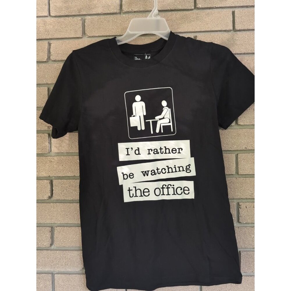 Black I'd Rather Be Watching The Office T-Shirt Size: XS